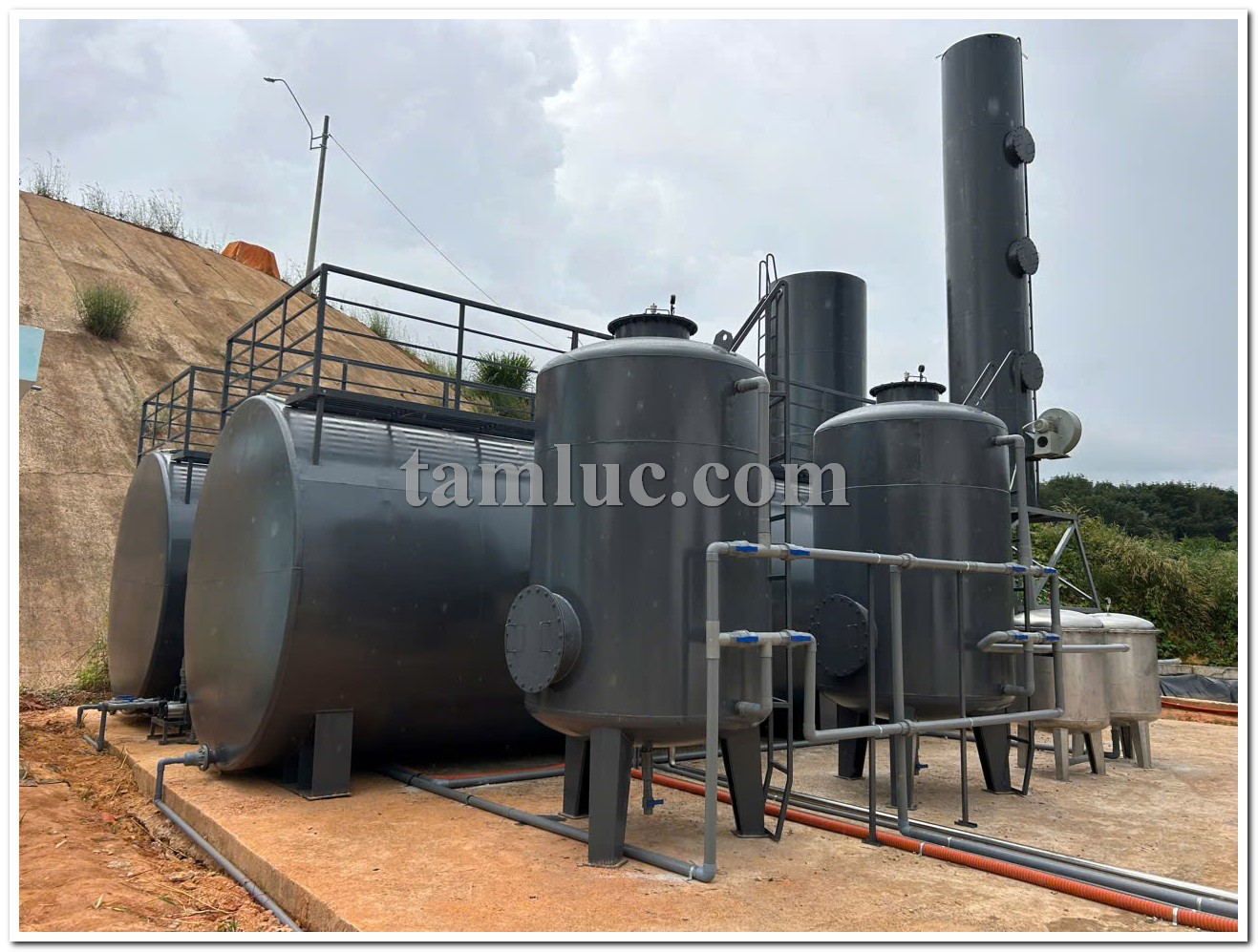 Thi công hệ thống xử lý nước thải rỉ rác 50m3/ngày