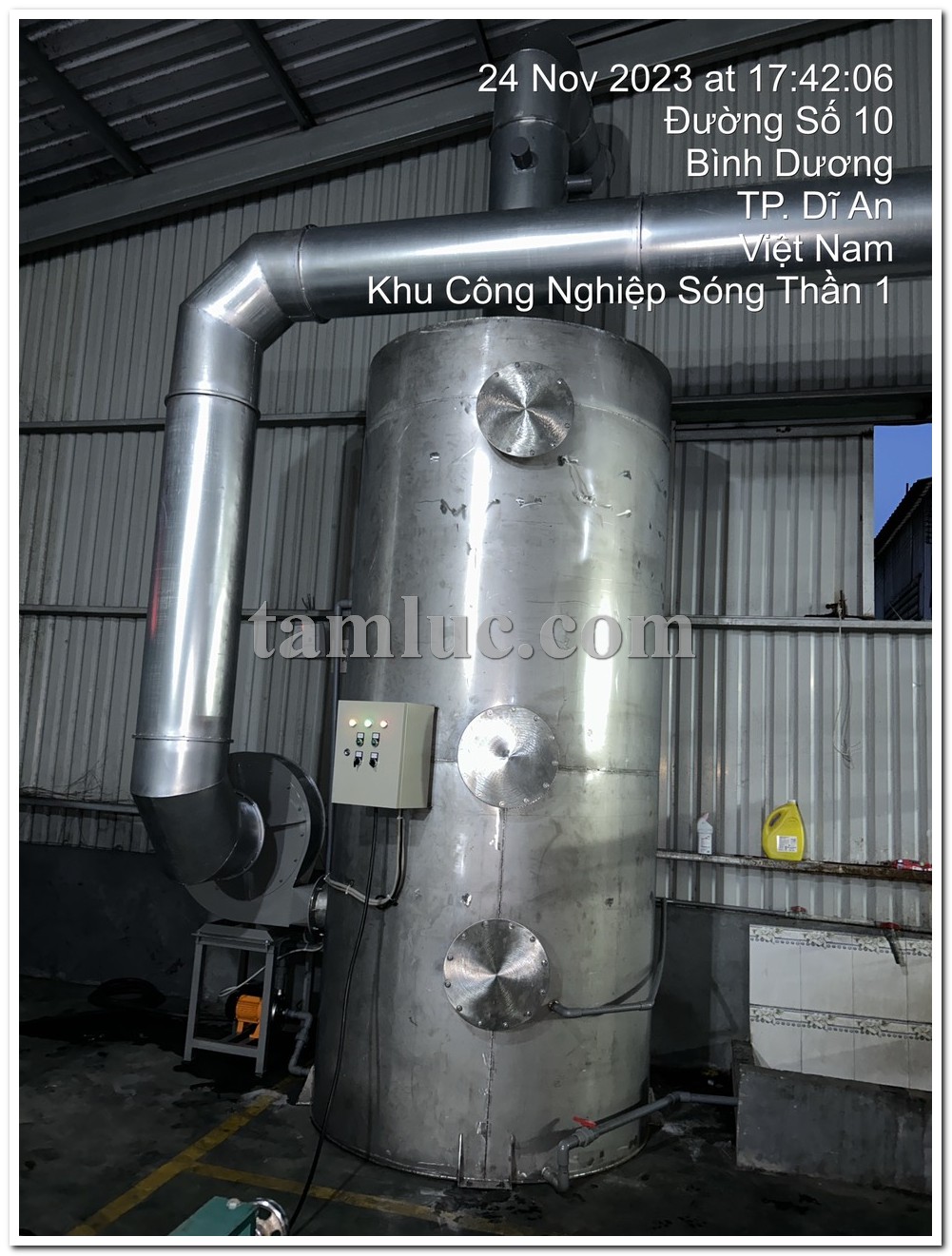 Thi công hệ thống xử lý khí thải xưởng in