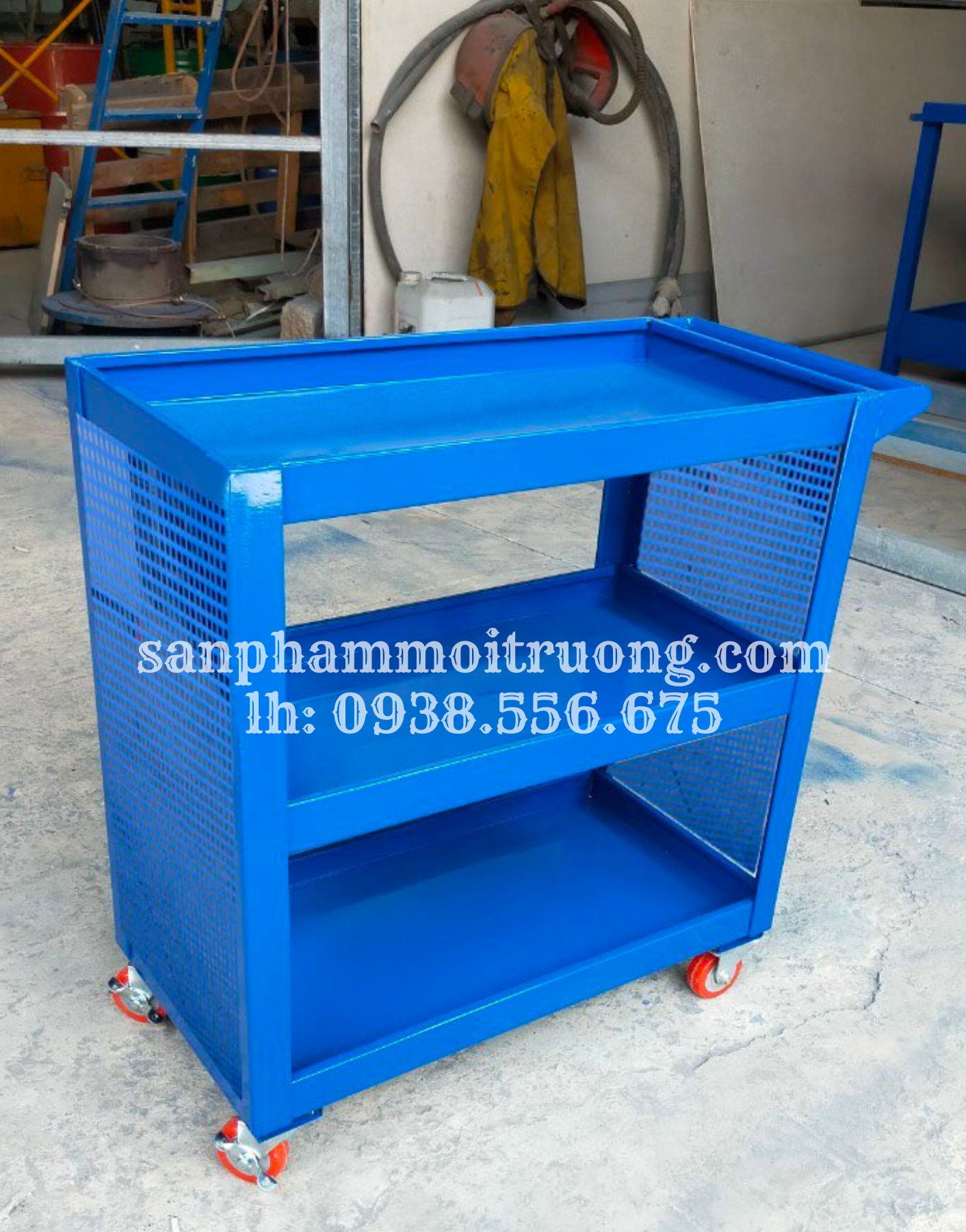  XE ĐẨY DỤNG CỤ 3 TẦNG CÓ BẢNG TREO XTL09