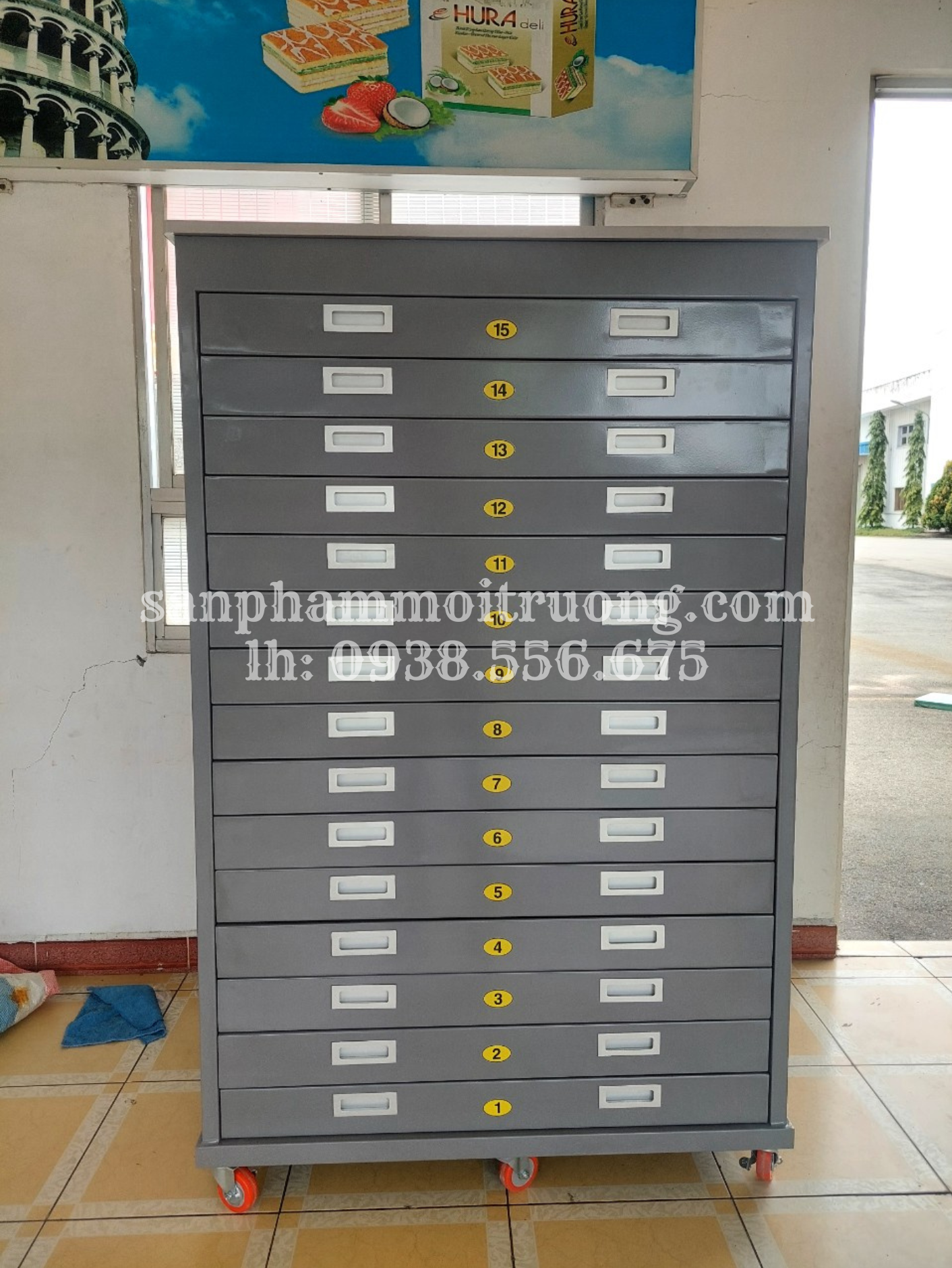 Tủ lưu bản vẽ A1-15 ngăn