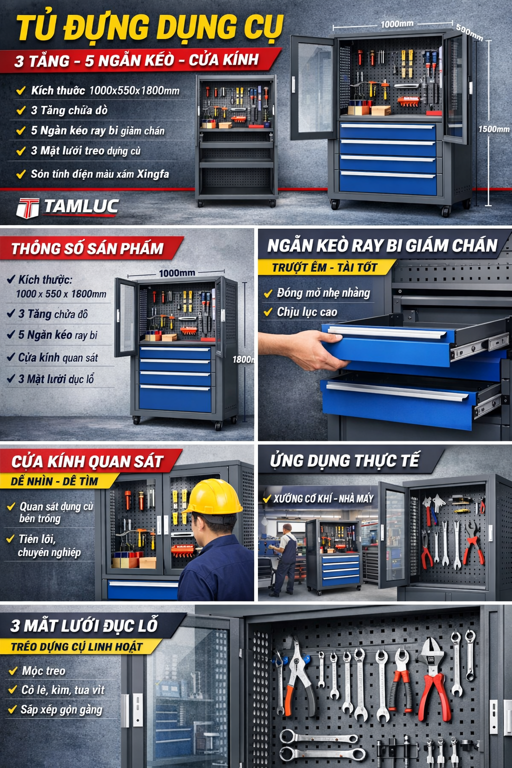 Cách Lựa Chọn Tủ Đựng Dụng Cụ Phù Hợp Với Xưởng Cơ Khí Và Gara Ô Tô