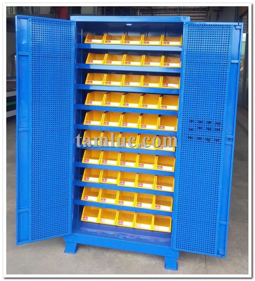 Tủ dụng cụ kết hợp bảng treo, khay linh kiện